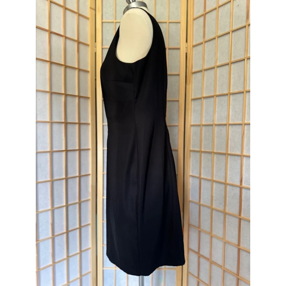 AGB DRESS womens black sleeveless pencil dress with crew neck
